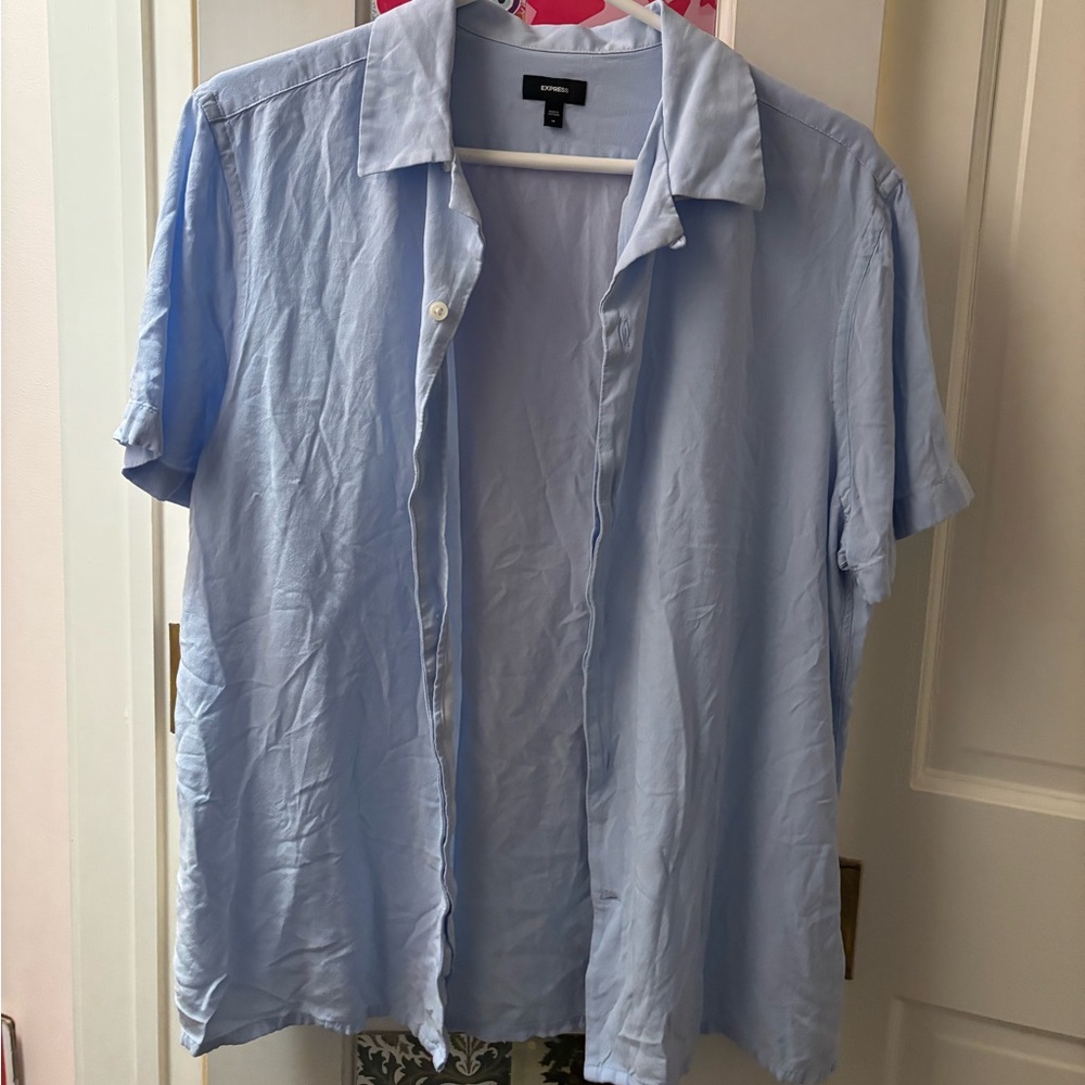 Express Blue Button Down - image 1